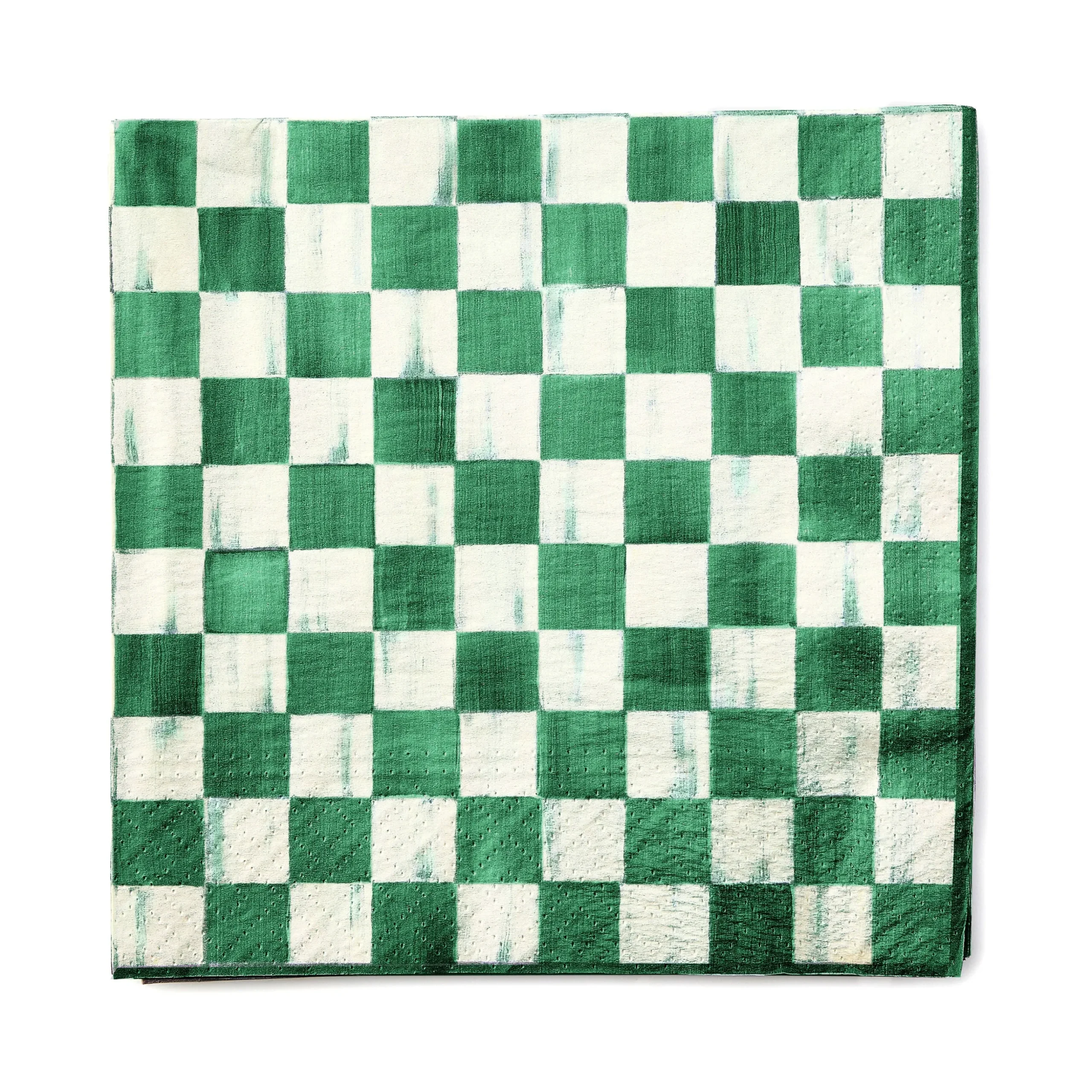 Emerald Check Dinner Paper Napkins