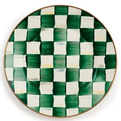 Emerald Check Dinner Plate