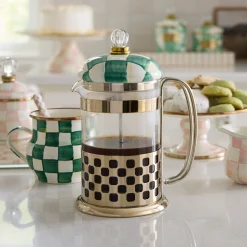 Emerald Check French Press