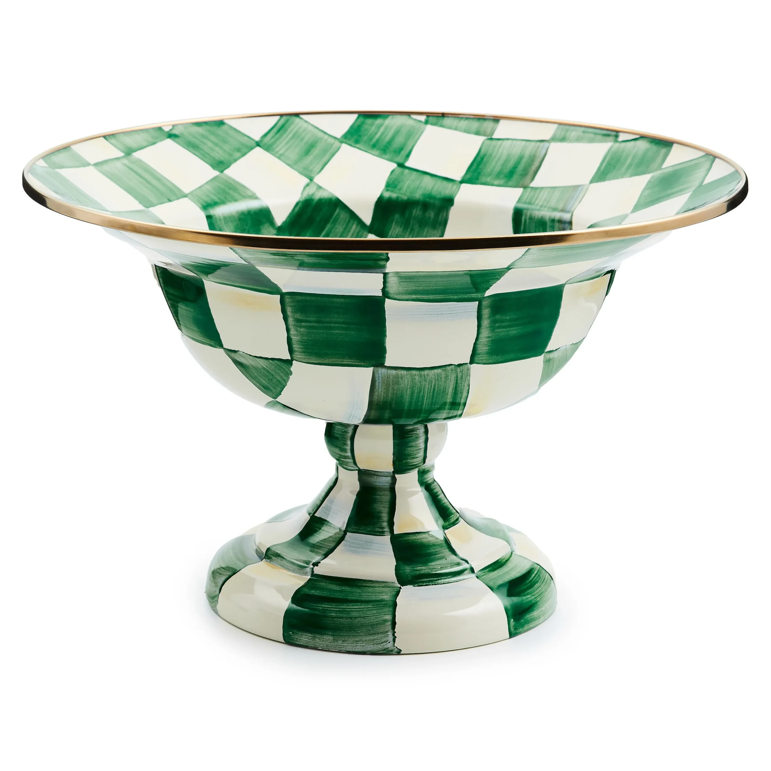 Emerald Check Large Compote