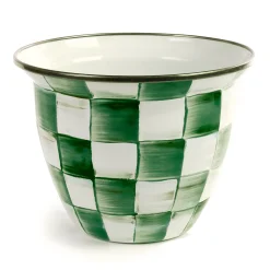 Emerald Check Large Flower Pot