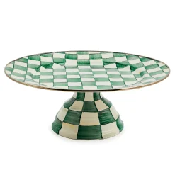 Emerald Check Large Pedestal Platter