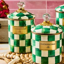 Emerald Check Medium Canister