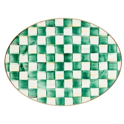 Emerald Check Medium Oval Platter