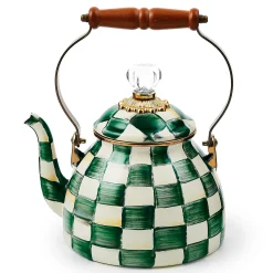 Emerald Check 2 Quart Tea Kettle