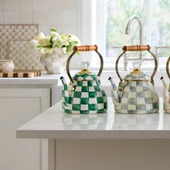 Emerald Check 2 Quart Tea Kettle