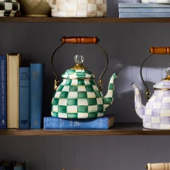 Emerald Check 2 Quart Tea Kettle