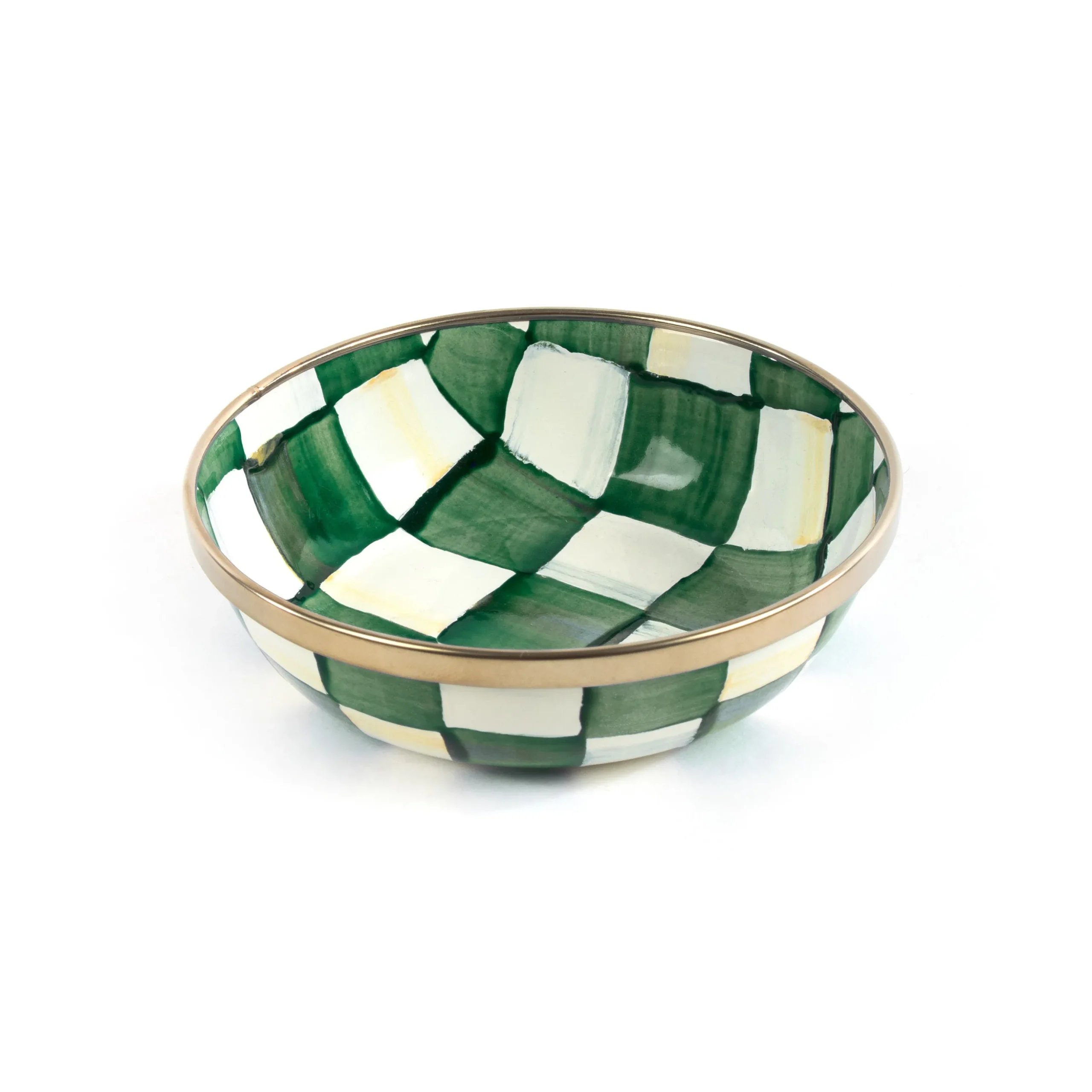 Emerald Check Relish Dish