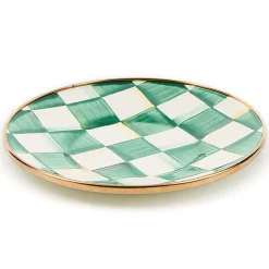 Emerald Check Saucer