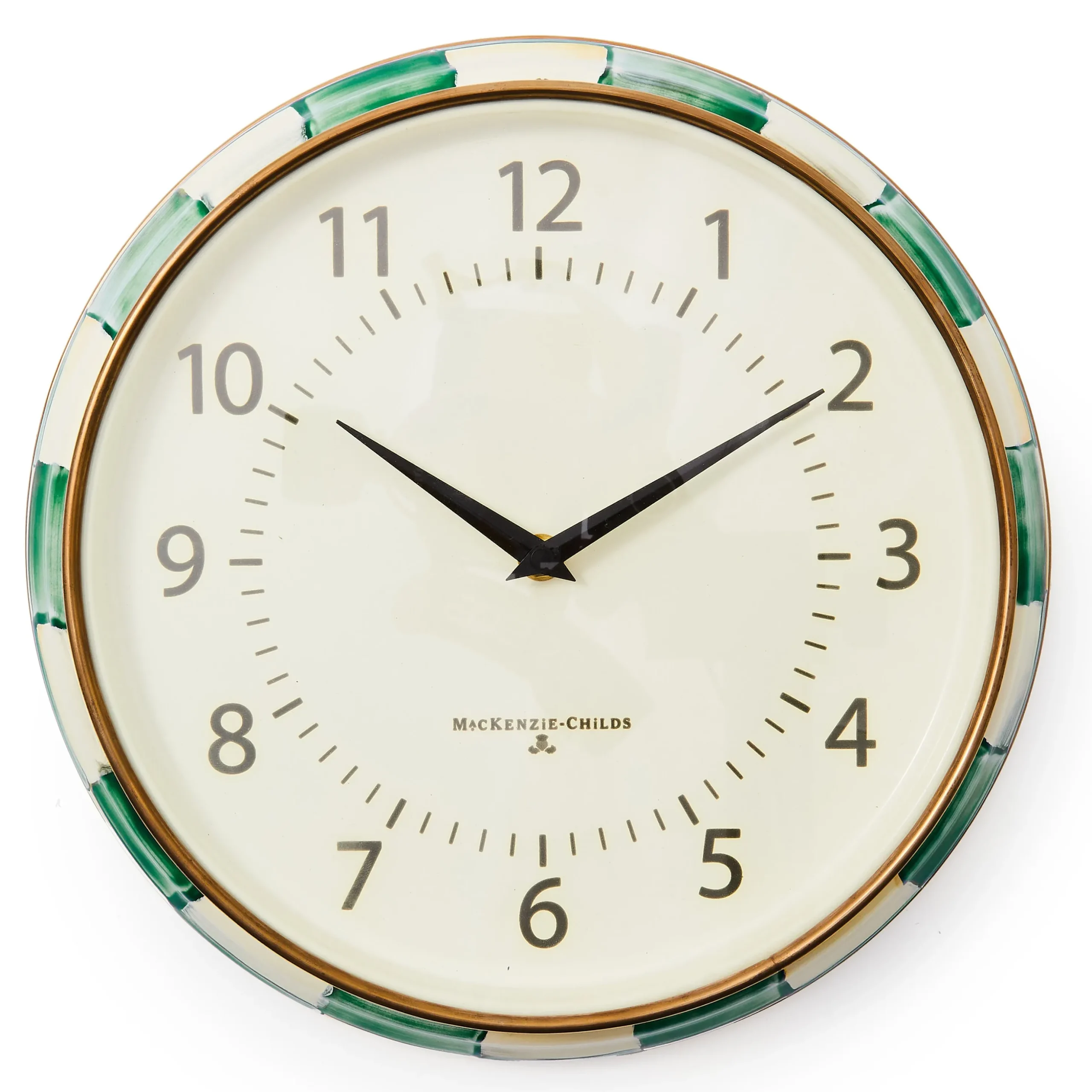 Emerald Check School Wall Clock