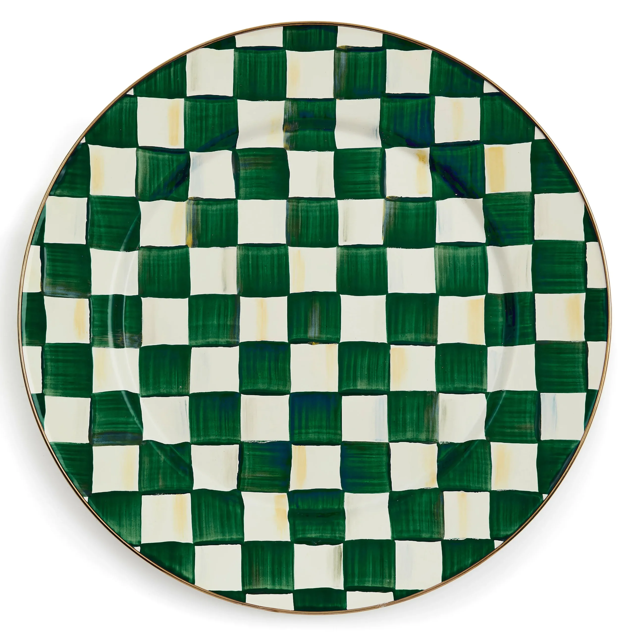 Emerald Check Serving Platter