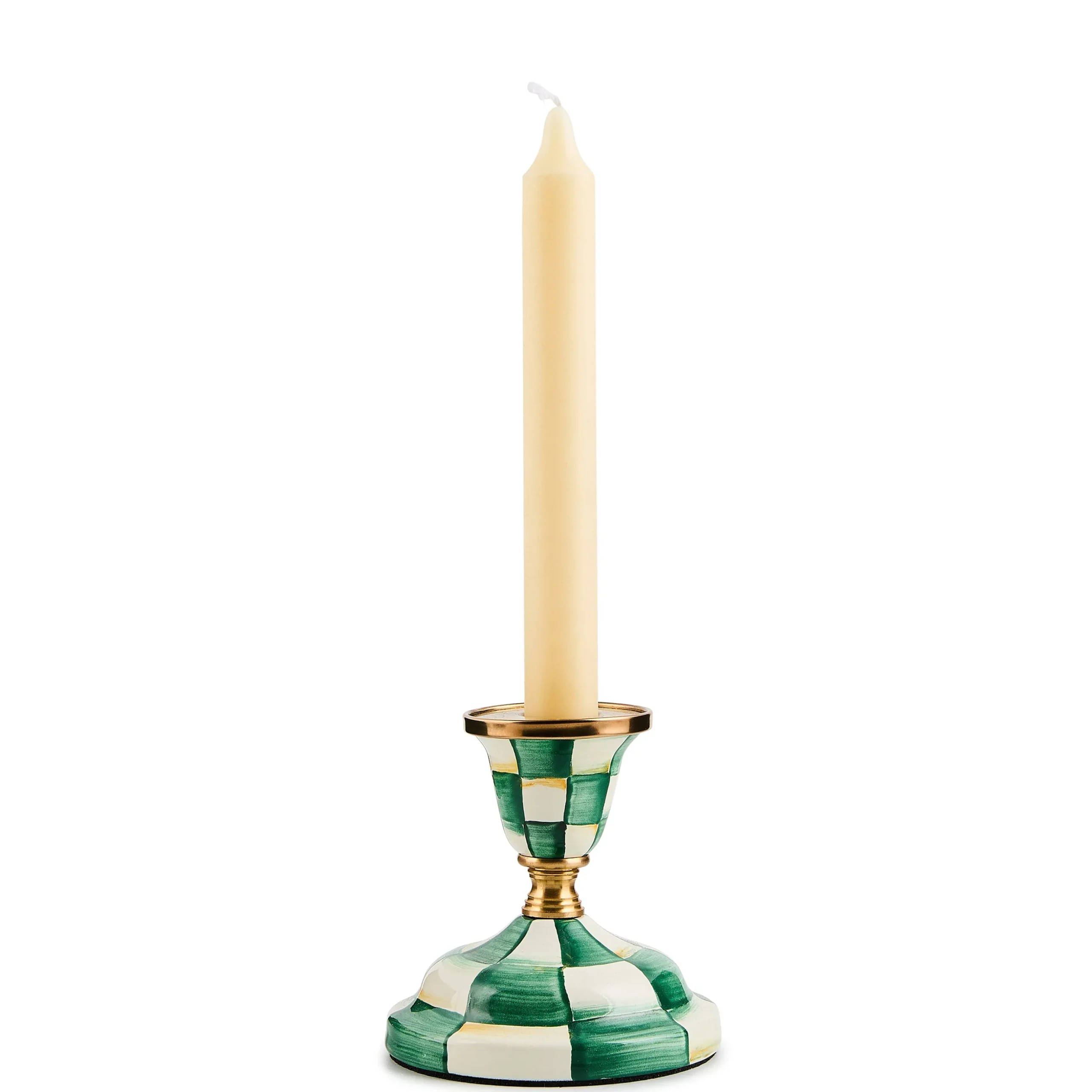 Emerald Check Short Candlestick