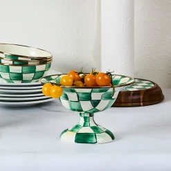Emerald Check Small Compote