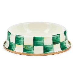 Emerald Check Small Pet Dish