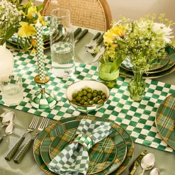 Emerald Check Table Runner