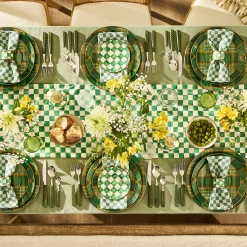 Emerald Check Table Runner