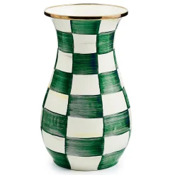 Emerald Check Tall Vase