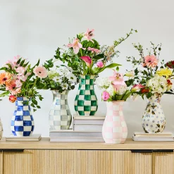 Emerald Check Tall Vase
