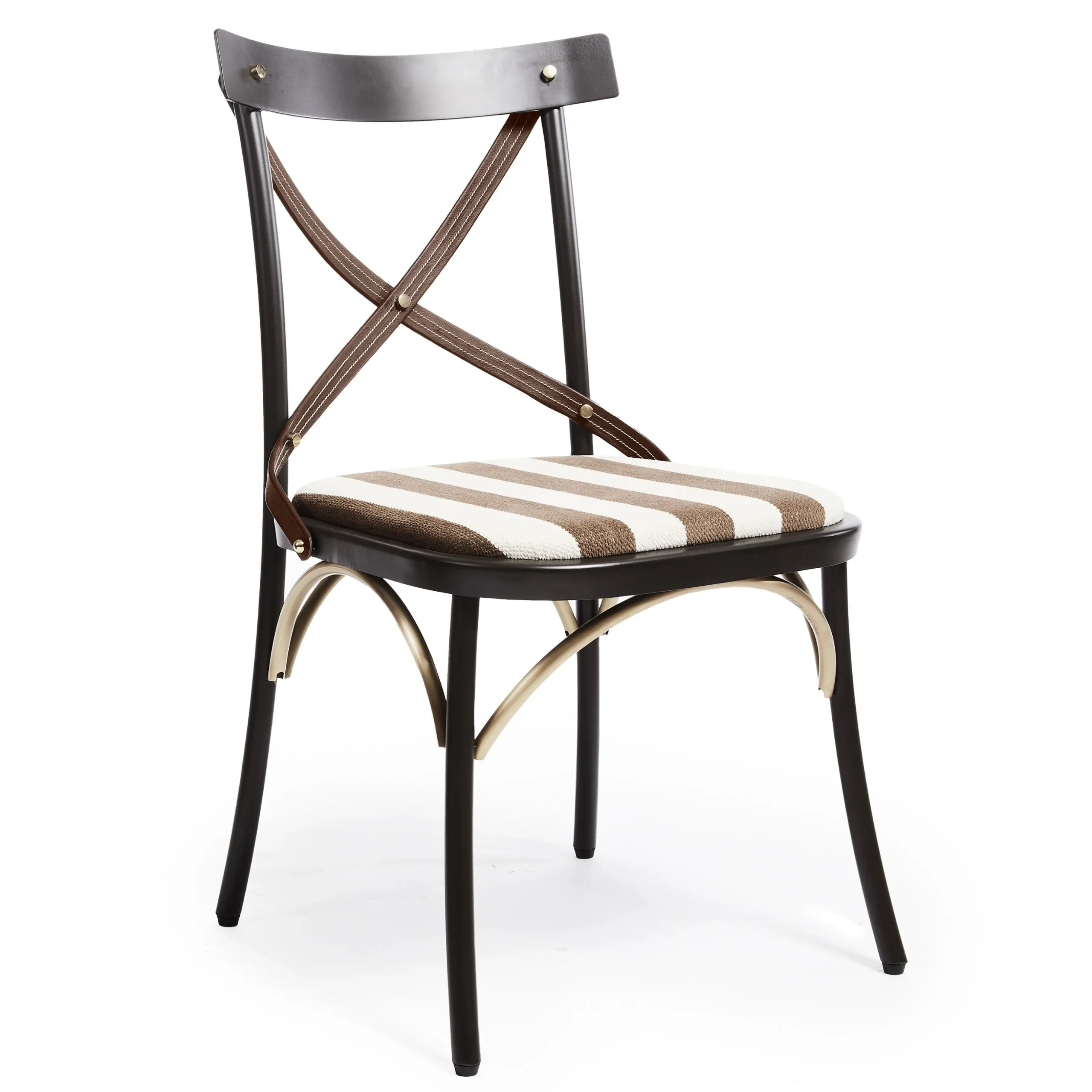 Flatiron Brown Stripe Dining Chair