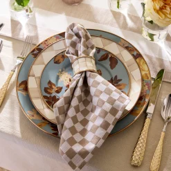 Flax Check Napkin, Set of 4