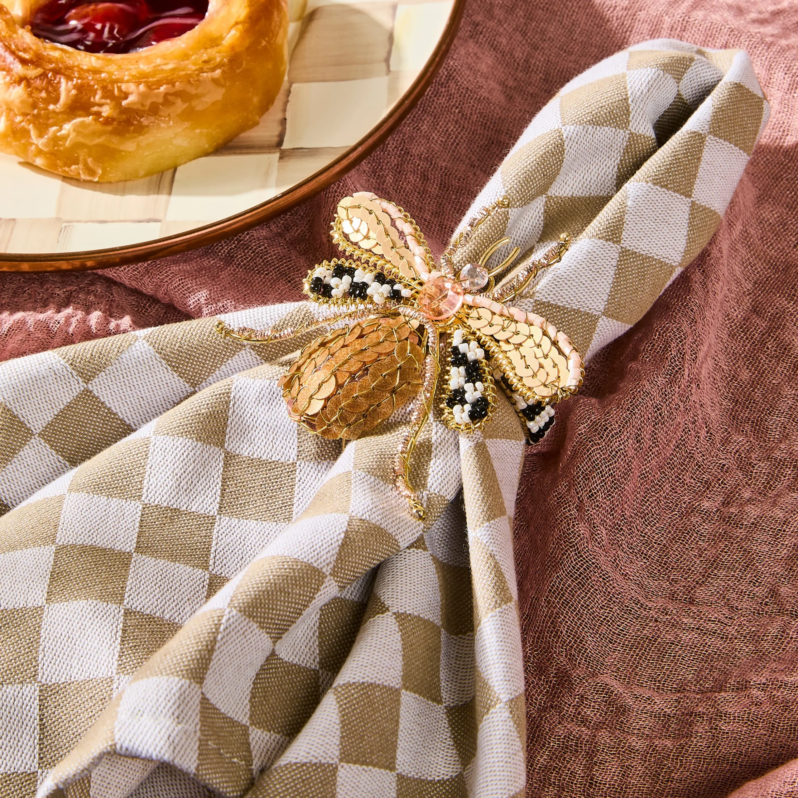 Flax Check Napkin, Set of 4