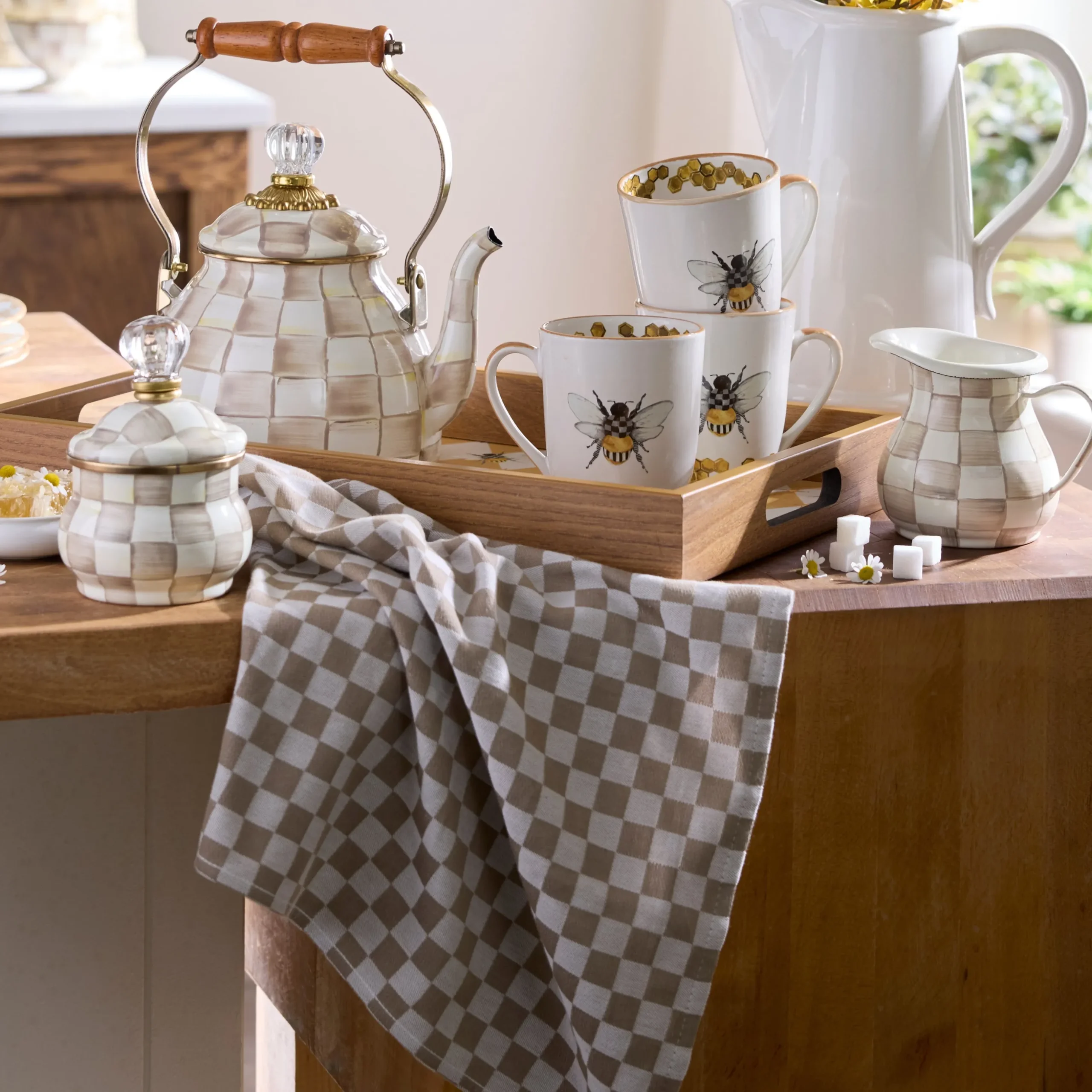Flax Check Napkin, Set of 4