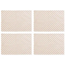 Flax Check Placemat, Set of 4