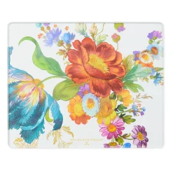 Flower Market Glass Cutting Boards, Set of 2