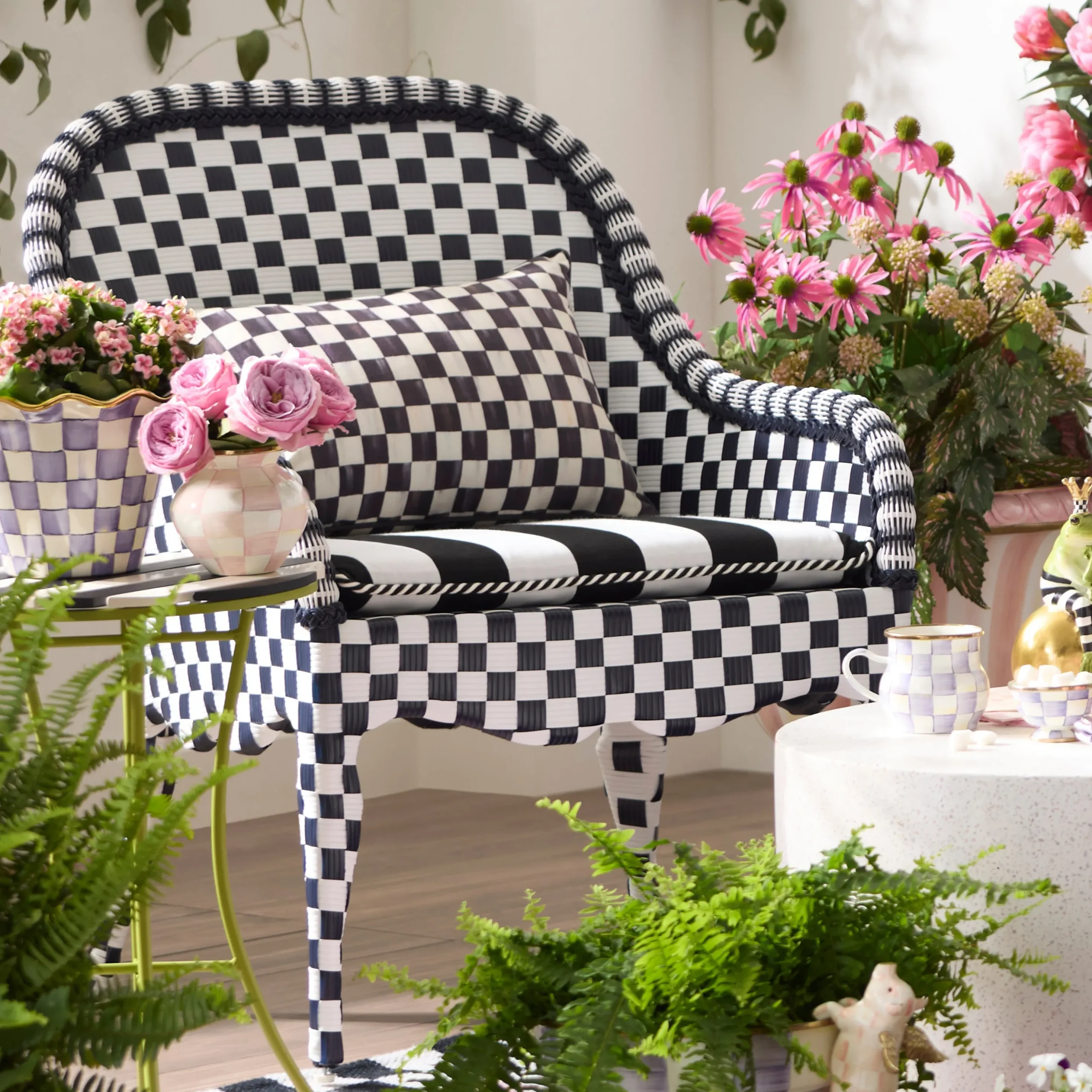 Gambit Check Outdoor Accent Chair