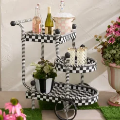 Gambit Check Outdoor Bar Cart