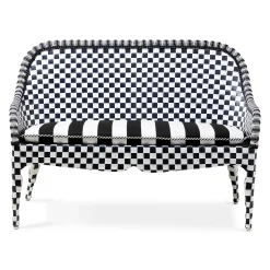 Gambit Check Outdoor Loveseat