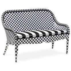 Gambit Check Outdoor Loveseat