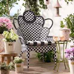 Gambit Check Outdoor Wing Chair