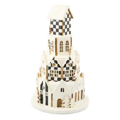 Gingerbread Round Illuminated Village