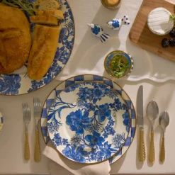 Gold Check Flatware 5-Piece Place Setting