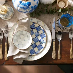 Gold Check Flatware 5-Piece Place Setting