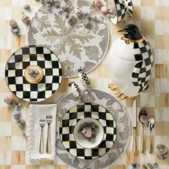 Gold Check Flatware 5-Piece Place Setting