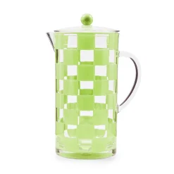 Green Check Acrylic Pitcher