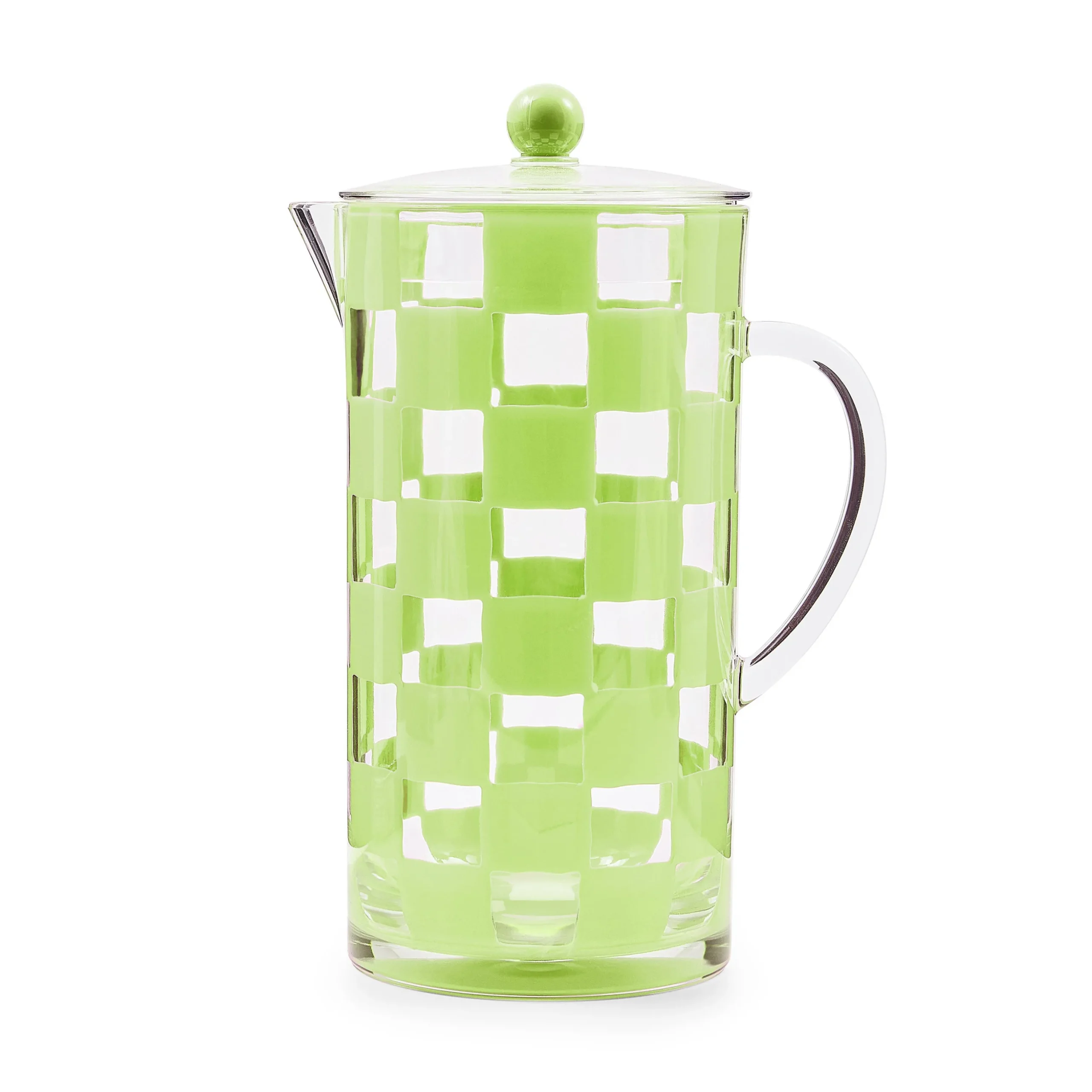 Green Check Acrylic Pitcher
