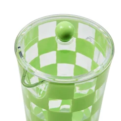 Green Check Acrylic Pitcher