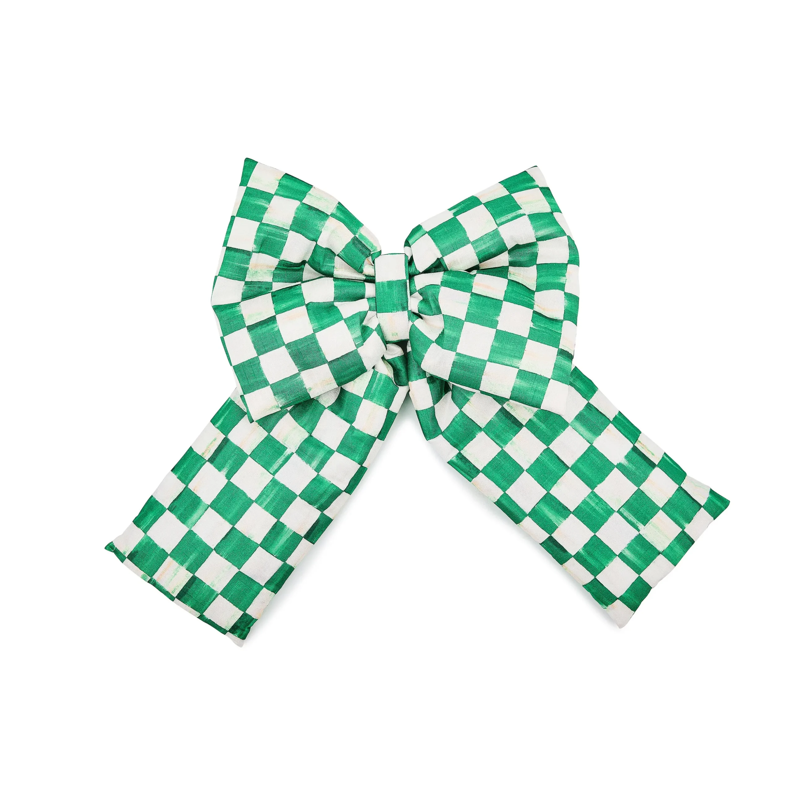 Green Check Large Bow