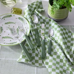 Green Check Napkin, Set of 4