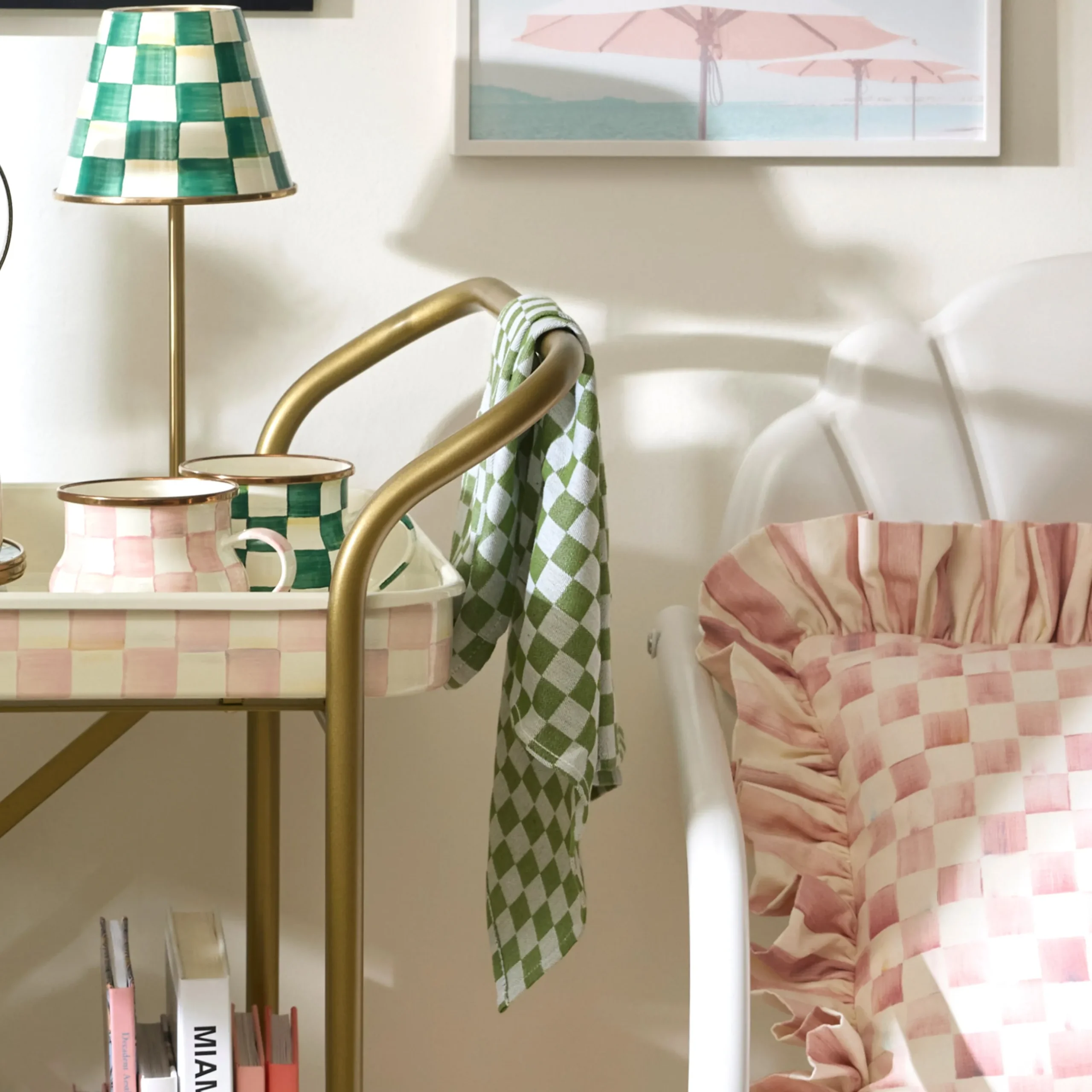 Green Check Napkin, Set of 4