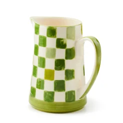 Green Check Pitcher