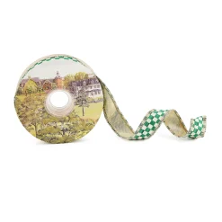Green Check 1" Ribbon