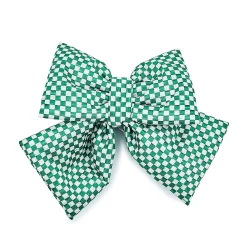 Green Check Small Bow