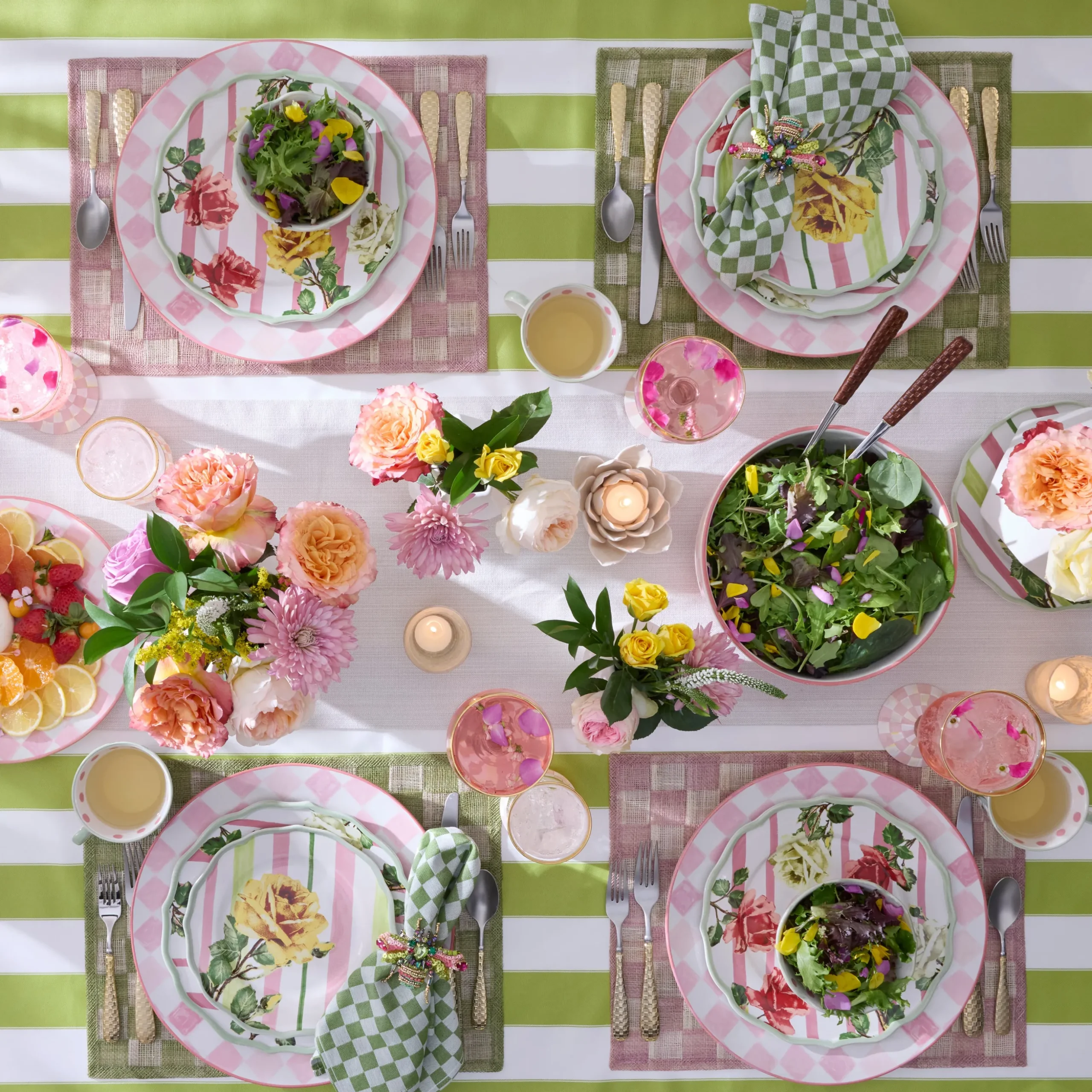 Green Sinamay Placemats, Set of 4