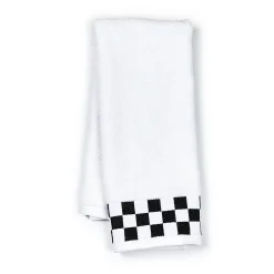 Hand Towel with Black Check Border