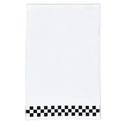 Hand Towel with Black Check Border