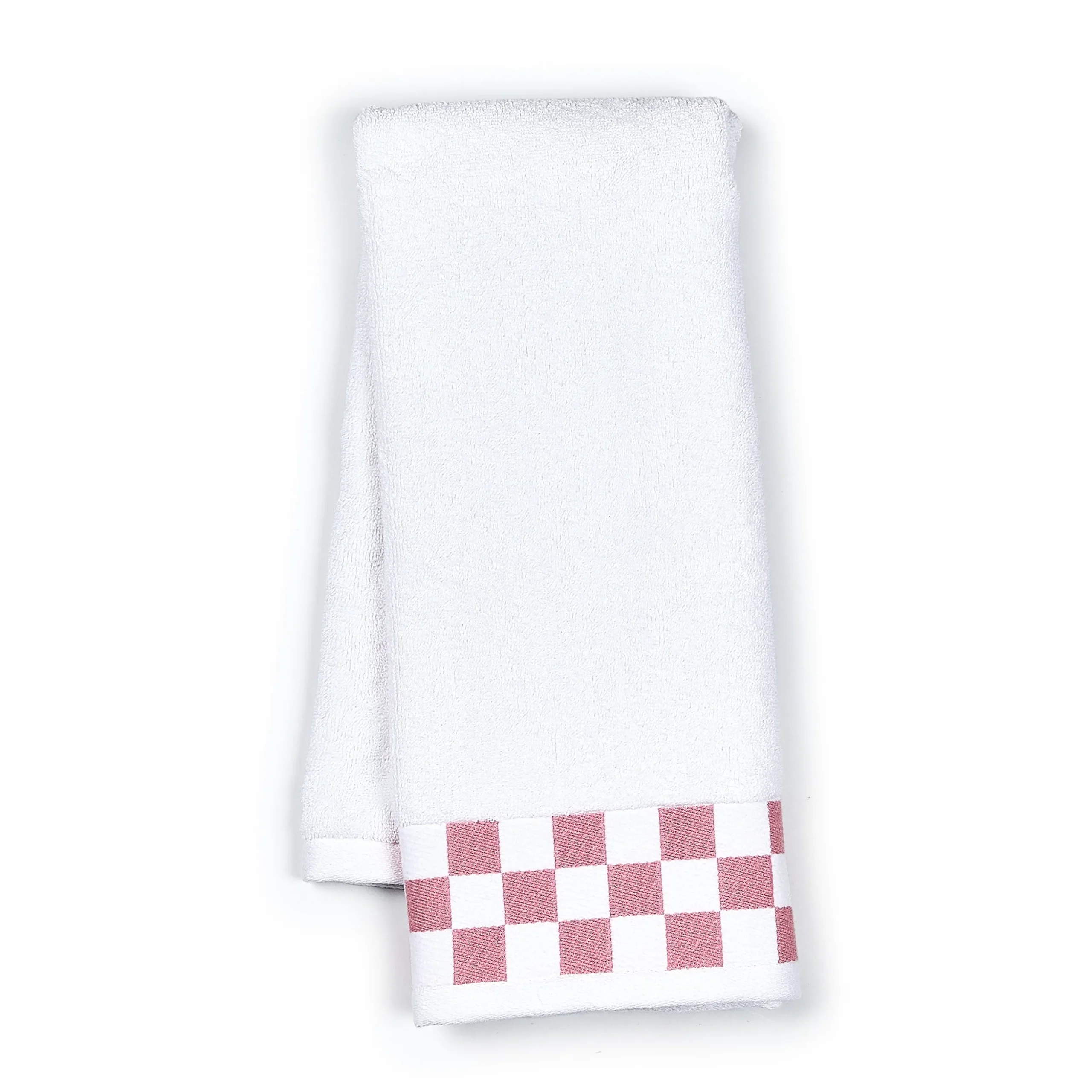 Hand Towel with Rose Check Border